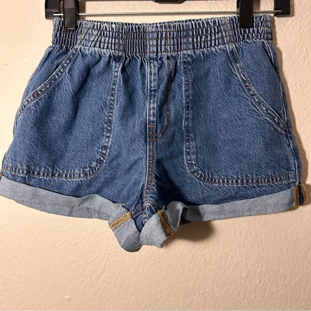 denim baggy shorts